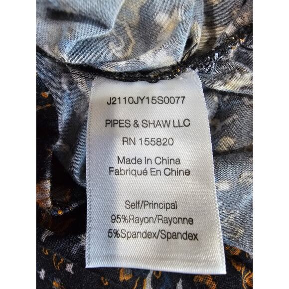 Veronica Beard Greta Dress, Ruched Bottom, Sexy,  Black -Multi Color Sz L - Picture 12 of 15